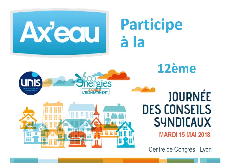 Axeau's tweet photo. @Axeau sera présent demain à la 12ème journée des conseils syndicaux de l'UNIS, au centre des congrès de la @villedelyon !  🏬💦
📍Rendez-vous stand 125 ! 

https://t.co/QQYq5W4mMX
@unis_immo @CONGRES_LYON https://t.co/a8WlFL7c0c