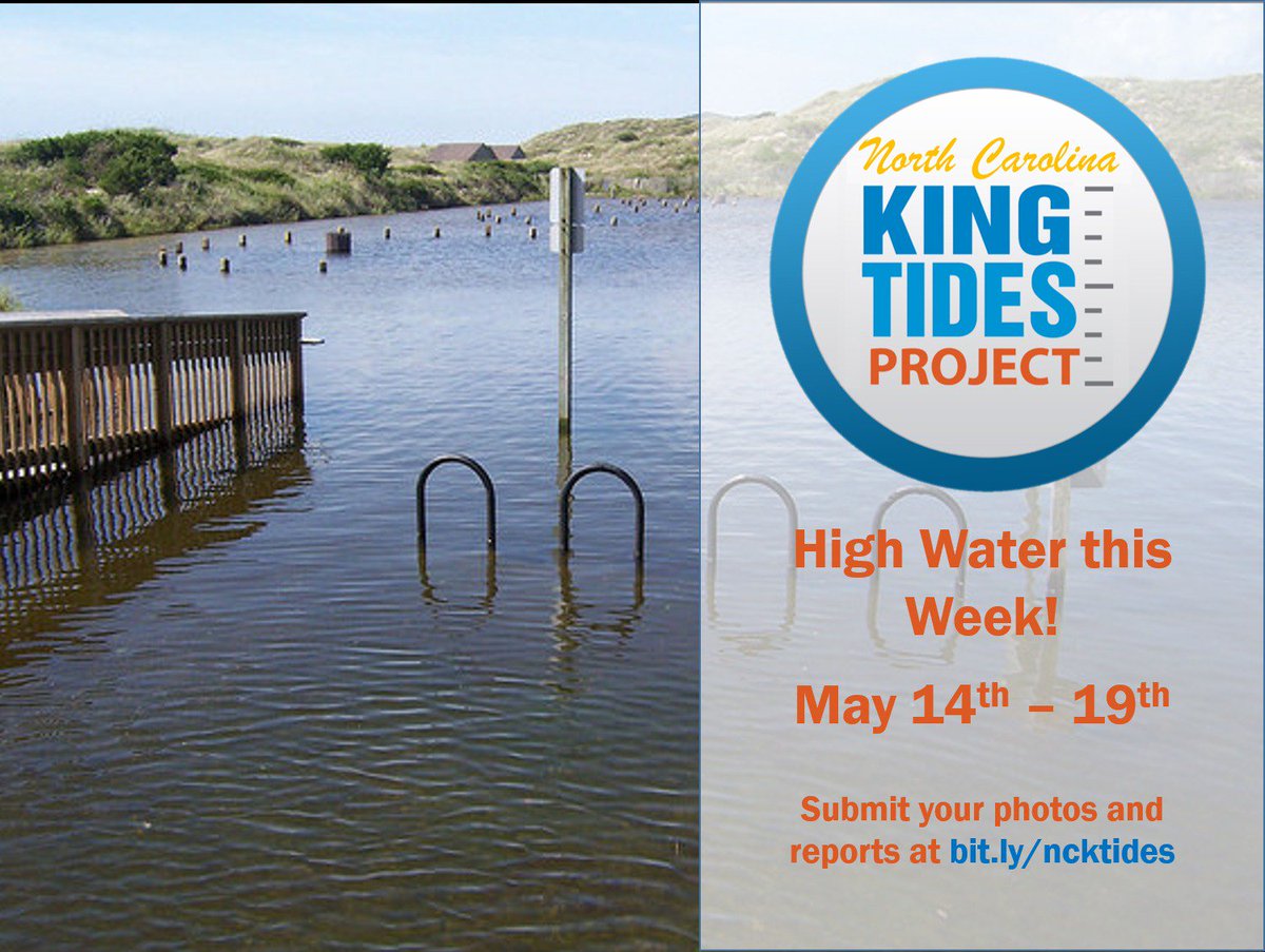 NCKingTides's tweet photo. Coastal North Carolina has higher-high and lower-low tides predicted for this week! Submit photos and reports of any unusually high or low water levels through our website: https://t.co/DDpYasYZSZ #uncims #kingtide #highwater #nckingtides #coastalcarolina #citizenscience https://t.co/qiApzztlYc
