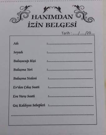 gorkemlerden's tweet photo. Halı sahaya gelicek evli arkadaşların aşağıdaki formu doldurmaları zorunludur https://t.co/pRYFUsjf8G