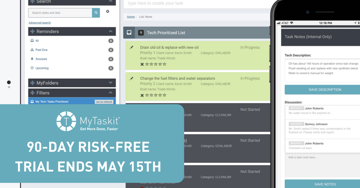 MyTaskitApp's tweet image. Do you love the benefits of MyTaskit? Refer us to a friend so they can experience a 90-day RISK-FREE trial before the offer ends TOMORROW! #WorkCoordination hubs.ly/H0c21ry0