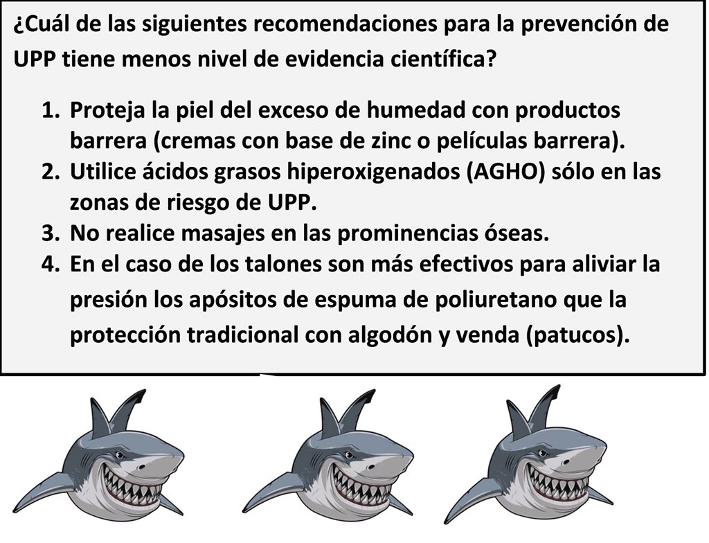 AlfreOPEIR's tweet photo. Aquí os dejo la respuesta correcta de la pregunta del viernes. 
Viva la evidencia científica !!!
La respuesta correcta es la 1. Proteger la piel con productos barrera tiene un nivel de evidencia bajo. https://t.co/aNlWavm6td