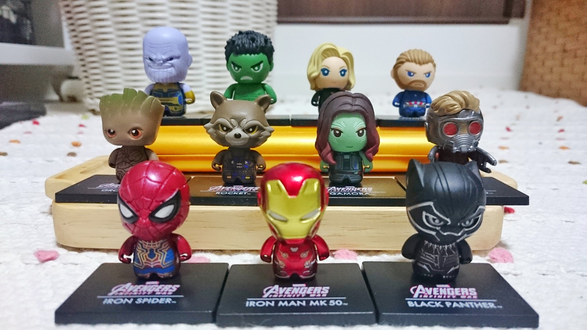 れっく ガチャガチャ紹介動画 ブログ コレキャラ マーベル アベンジャーズ ドクターストレンジ以外揃ったけど 思ってたより小さくてめちゃくちゃかわいい アイアンマンとアイアンスパイダー ブラックパンサーの質感が特にお気に入り 頭と腕