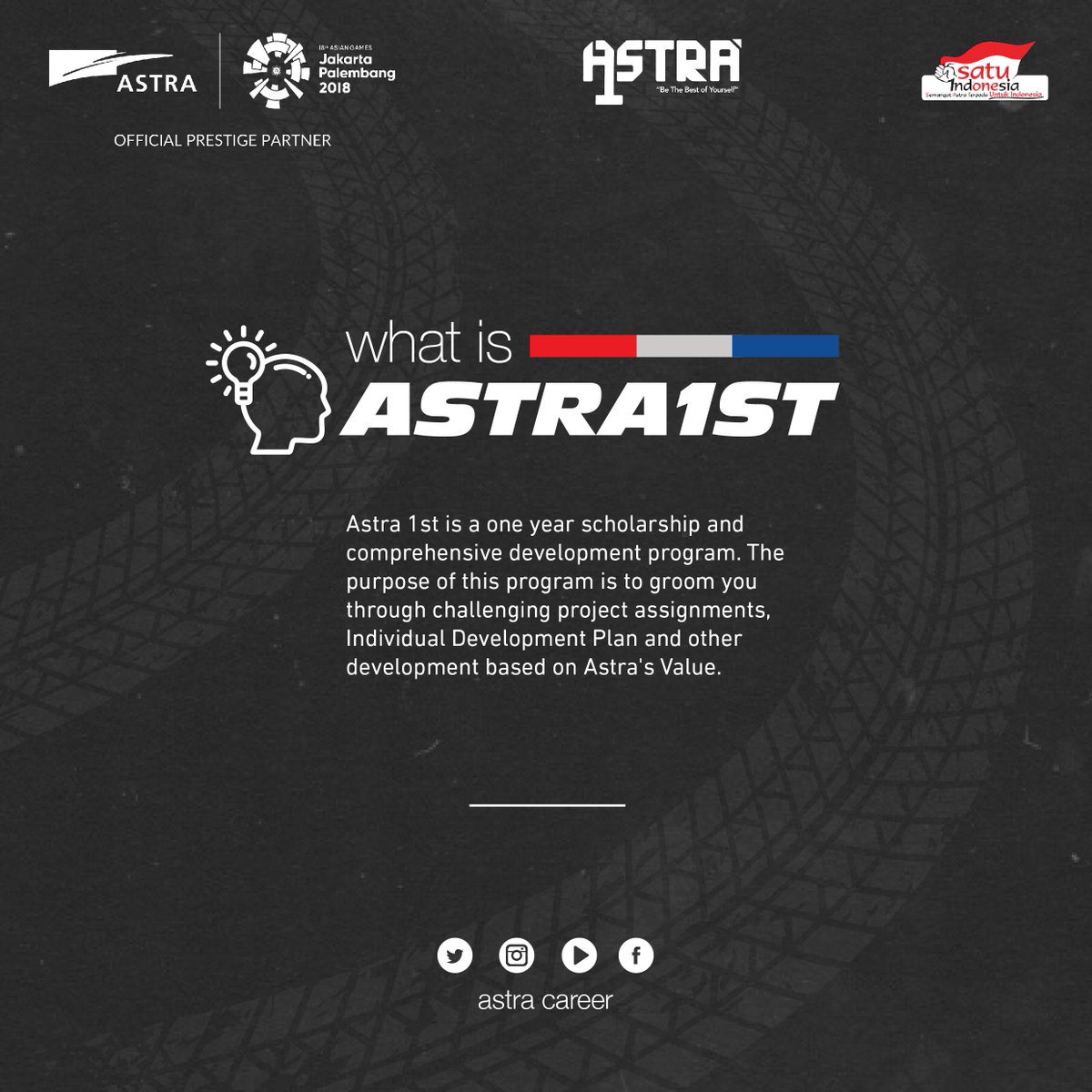 Astra_Career's tweet photo. Dear Young Talents! Hari ini registrasi Astra1st akan tutup pada pkl. 23.59 WIB. Daftarkan dirimu melalui https://t.co/j2qE4ZTxLW #Astra1st https://t.co/ygSKuRXEPK