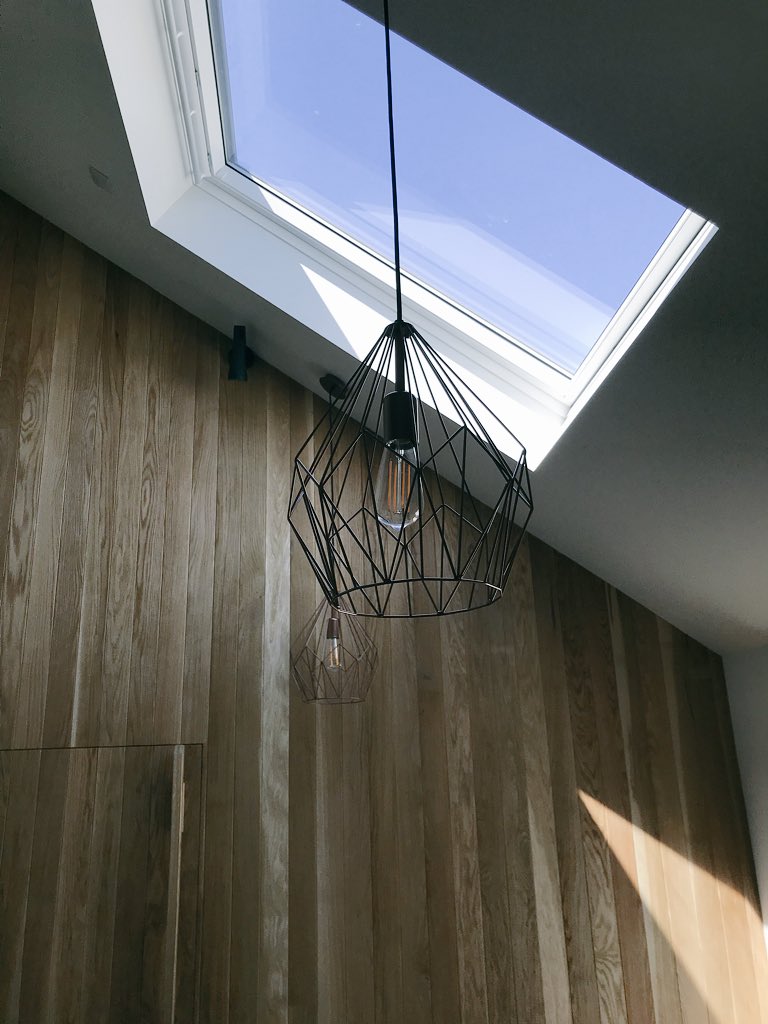 OasysPropSols's tweet image. @NordluxUK Mono wall lights and Eglo Vintage Copper Steel pendants from @ablectrics at The Grove, Wraxall - equally as elegant when switched off than on @RobbinsTimber @VELUX #internalcladding #designerlighting #naturallight