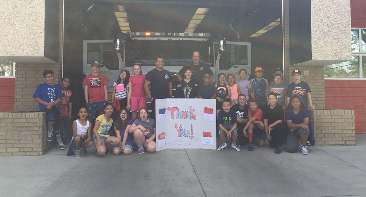 ELeducation's tweet photo. A little #MotivationMonday reminding us all that gratitude wins the day: Students at Centennial, a School for Expeditionary Learning, visited their local fire station on May 4th to thank them for serving their community. What are you grateful for? #BetterWorldDay #WeAreCrew https://t.co/DGWIcMnLKY