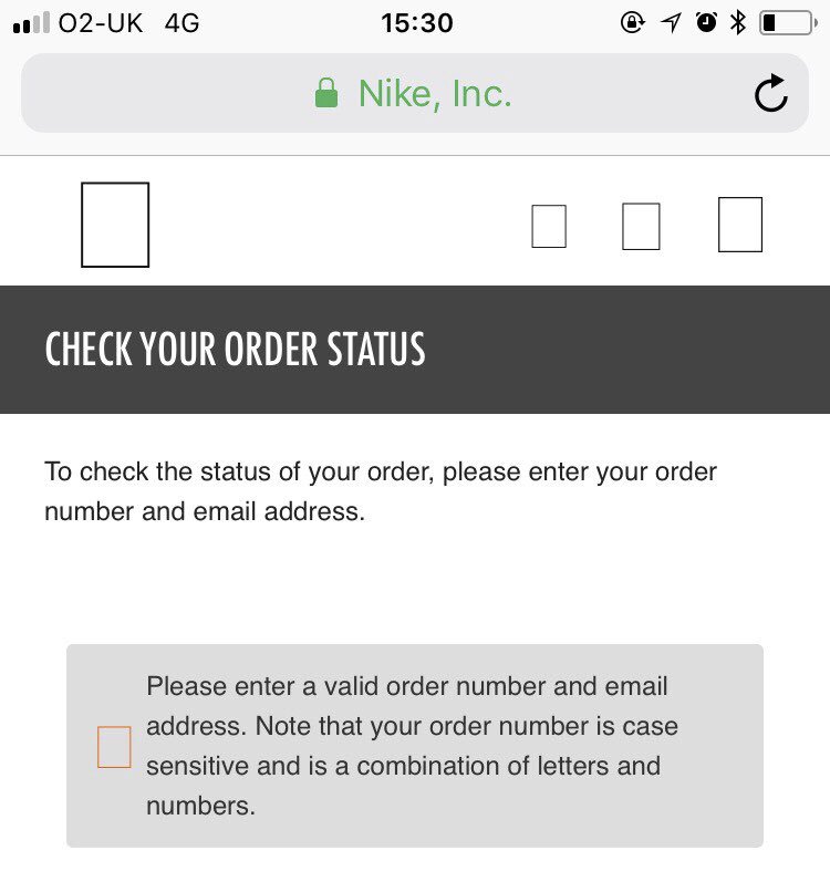 check nike order number