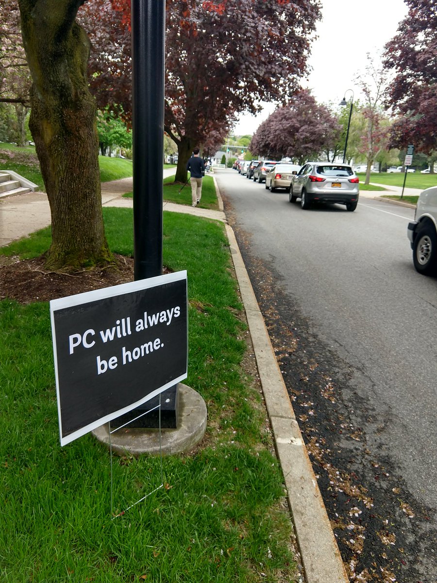 PC_Alumni's tweet photo. #PC2018 lined up this morning for the Senior Drive. Hosted by @PC_FOLD, seniors drove through campus for the last time and received their alumni bumper sticker! #foreverafriar https://t.co/PU7UvqRiM9