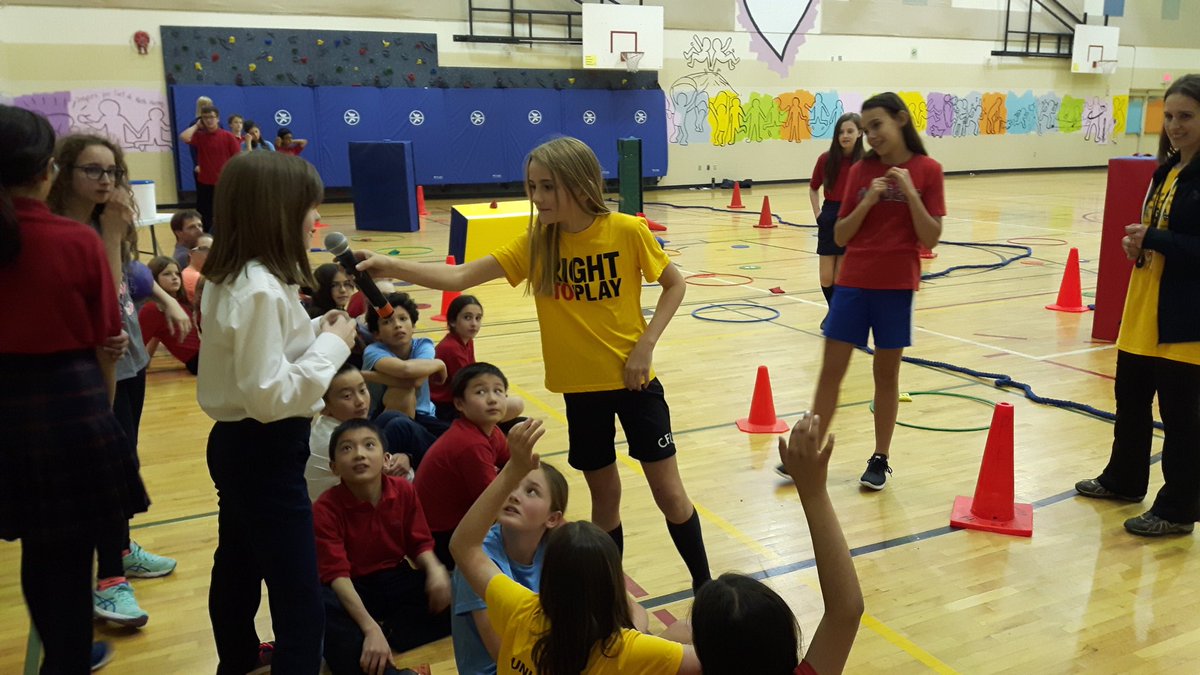 MmePhysEd's tweet photo. @YYCfrench #RightToPlay club members leading their peers in some #connect #reflect #apply in an after school #games event for @RightToPlayCAN #PYPchallenge #playyourpart #JeSuisCFIS #CFISpe https://t.co/k7JVAjVBLK
