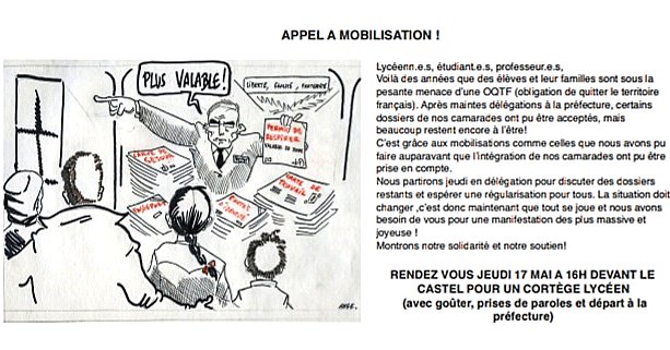 aliowski_'s tweet photo. 🔴 Jeudi 17 mai / à 16h au #Castel #Dijon
      APPEL À LA MOBILISATION Solidarité avec les élèves lycéens.nes du Castel et leurs familles expulsables.
Venez montrer votre soutien et solidarité ils.elles en ont besoin ! https://t.co/CvtUFUQaZ8