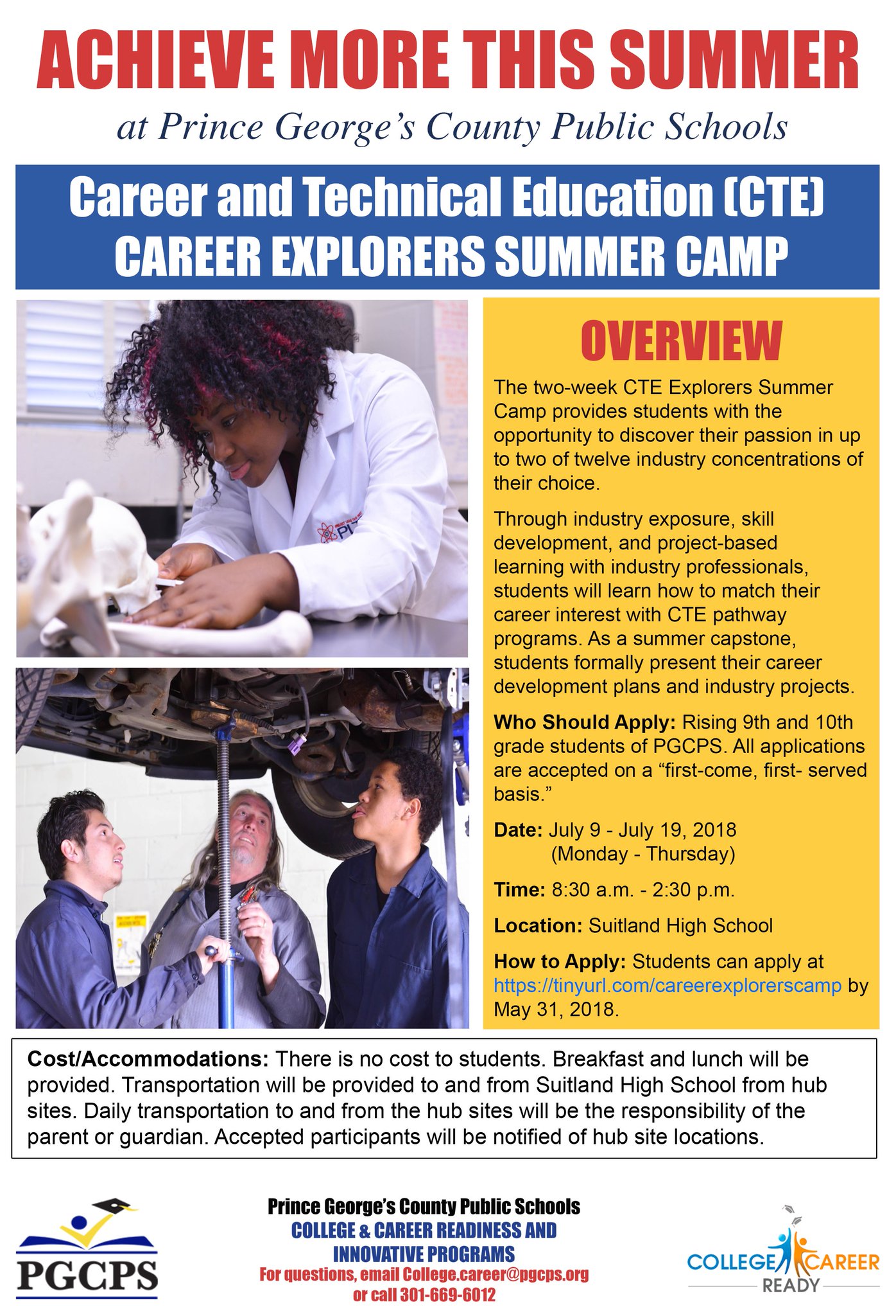 PGCPS on Twitter "FREE twoweek summer camp opportunity for current