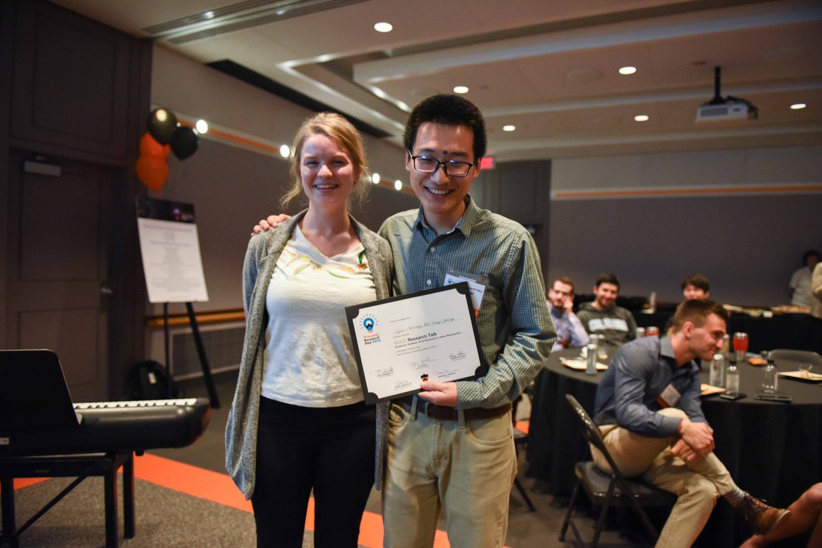 PrincetonChem's tweet photo. Check out these pictures of Chemistry researchers at #PRD18 by Egan Jimenez, Woodrow Wilson School! Congratulations to Chemistry Award winners Ben Xinzi Zhang & Dr. Kyra Schwarz for their Gold Award for their 10 minute talk & Rohan Shah for his Silver Poster Presentation Award! https://t.co/jEChOjo75C