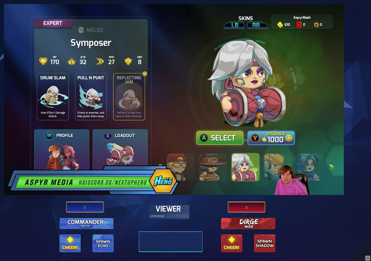 AspyrMedia's tweet image. We're live in 15 with the latest @NextUpHero #EarlyAccess build on @WatchMixer!  Help or troll us on #MixerInteractive: ow.ly/MW5r30jZkcH