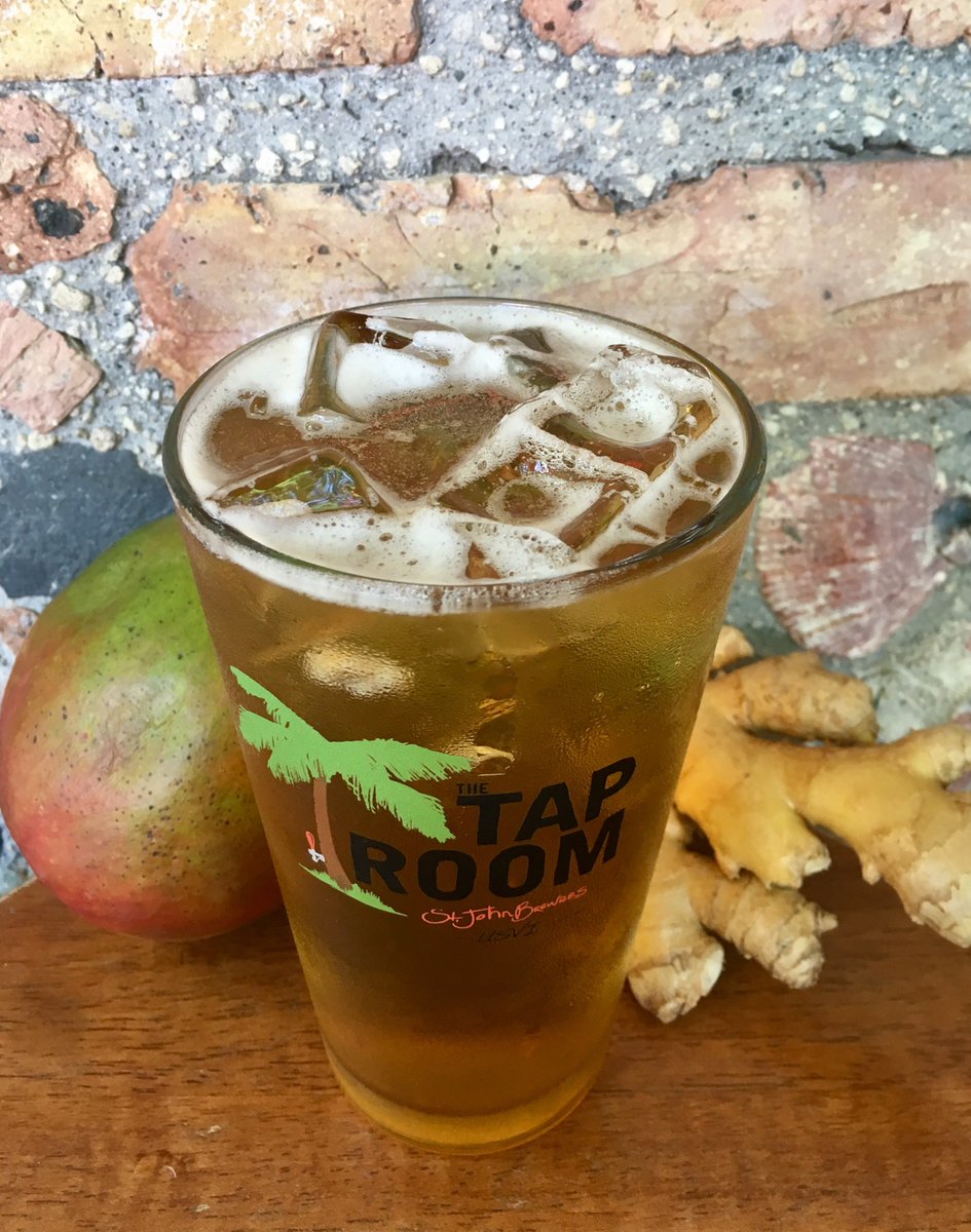 Kick off #craftbeerweek2018 at the #taproomVI with this refreshing #beercocktail the Mango Shandy! Homemade, #draft #gingerbeer and of course our #tropicalmango #beer make this the perfect post #beach sipper! #enjoy #drinkup