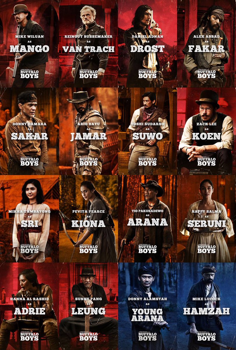 Character poster for #BuffaloBoys 😁😁 

Guys, I’m on a movie poster!! Alongside some amazing actors, too! 😭😭😬