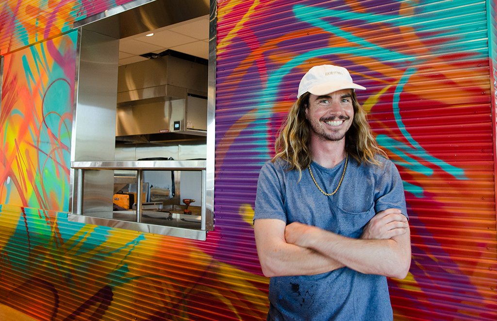 realarchinc's tweet photo. Artist @Madsteez has been hard at work on custom murals at the new @MellowMushroom in Chantilly– stay tuned for more from this exciting project! #sneakpeak #design https://t.co/F5Jmc5BQae