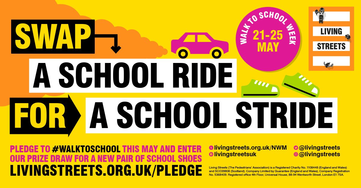 7 Days till #WalkToSchoolWeek =
7 Days to take our Pledge and let us know you are taking part in BEST WALK OF ALL 🚶🏽‍♂️🚶🏾‍♀️ e-activist.com/page/21955/pet…