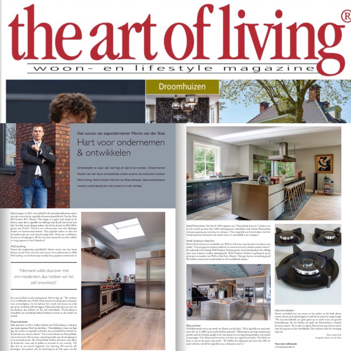 martin_vd_sluis's tweet photo. Prachtig stuk in het magazine the art of Living, over hoe het allemaal begon! Maar bovenal Hart voor ondernemen & ontwikkelen.
#theartofliving #plasmamade #pittcooking #rvs-werken #ornell #best #blauwstaal #holland https://t.co/XPZtGYuKpQ https://t.co/gjuCfCHqtX