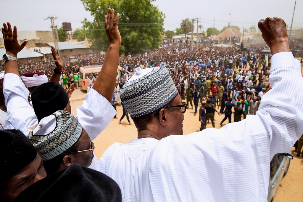 NigeriaGov's tweet photo. President @MBuhari today in Jigawa flagged-off of the rehabilitation of 5,345HA and expansion of 778HA works at the Federal Ministry of Water Resources’ Hadejia Valley Irrigation Scheme. Mr. President is in the State for a 2-day working visit. #PMBinJigawa https://t.co/0dGHgO21RC