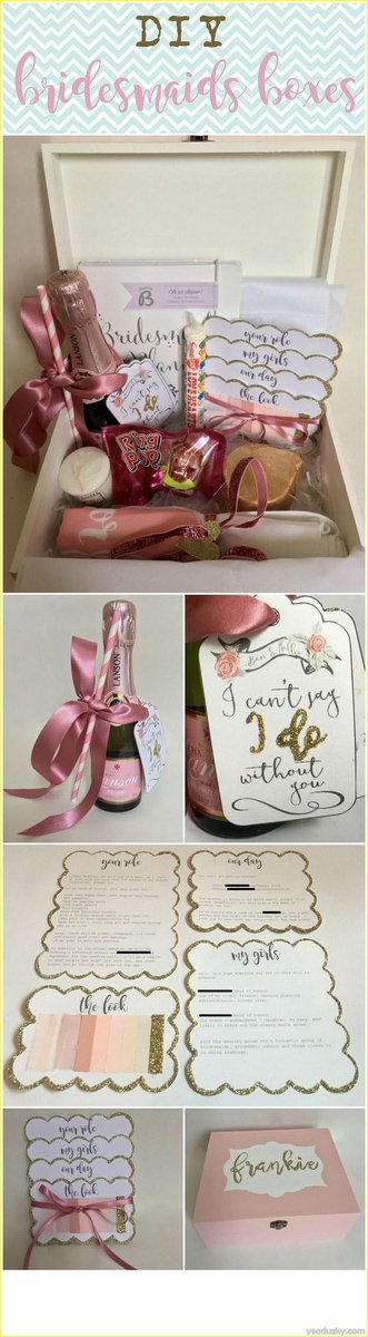 Cute idea for a bridesmaids box! #Bridesmaid #Wedding <a href="/WDdresses/">Wedding Dresses</a>