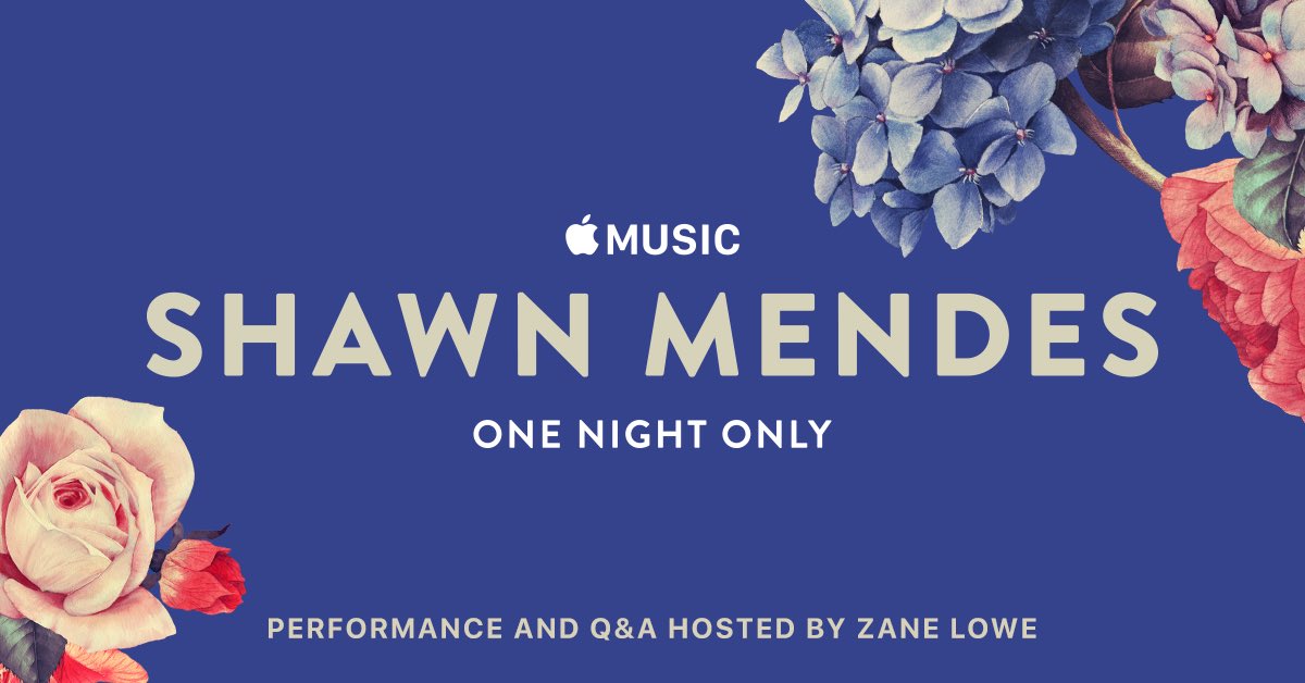 ShawnMendes's tweet photo. Thursday night performing new music + doing a Q&amp;A live from the John Anson Ford Theater in LA for @applemusic #OneNightOnly make sure to tune in https://t.co/curZ7o8b6B https://t.co/eL6Ll8dli2