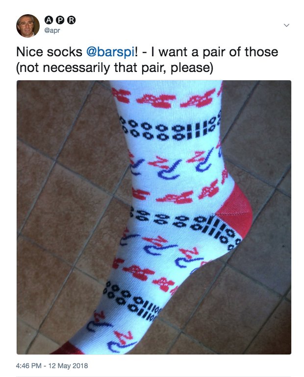 apr's tweet image. So the socks had a code and I'm humbled to learn it was APR - Congrats  @prsageorgia !