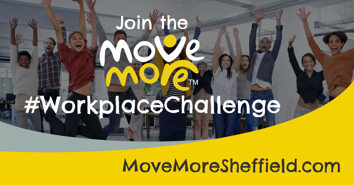 movemoresheff's tweet photo. How active is your organisation? The #MoveMoreSheffield #WorkplaceChallenge is free for all #Sheffield region organisations. Go here to register: https://t.co/yEswkfoWM6 https://t.co/F6Ag74MZJV