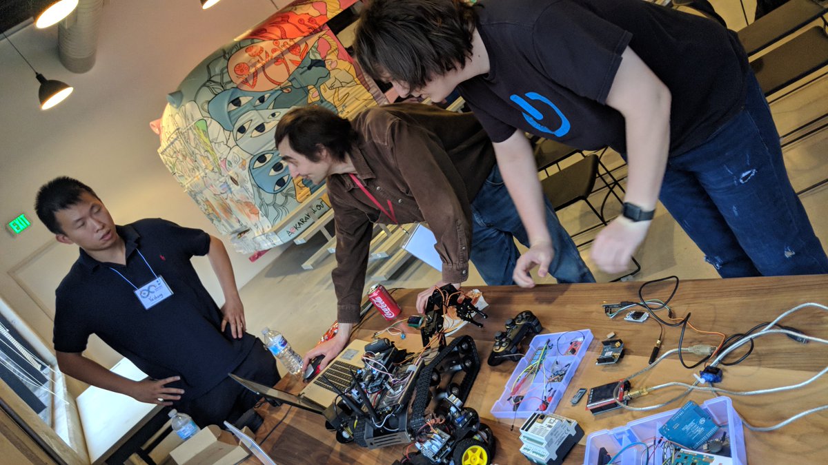 HackerSpaceLA's tweet image. Did you miss Arduino Day Los Angeles? NO WORRIES! Check out these materials and go over the activities presented. Presentation, Pictures, Clips, and Resources!!!
🚀🚀🚀 goo.gl/rz81mf
#arduinoday2018 #arduinoD2018 #ArduinoDayLosAngeles