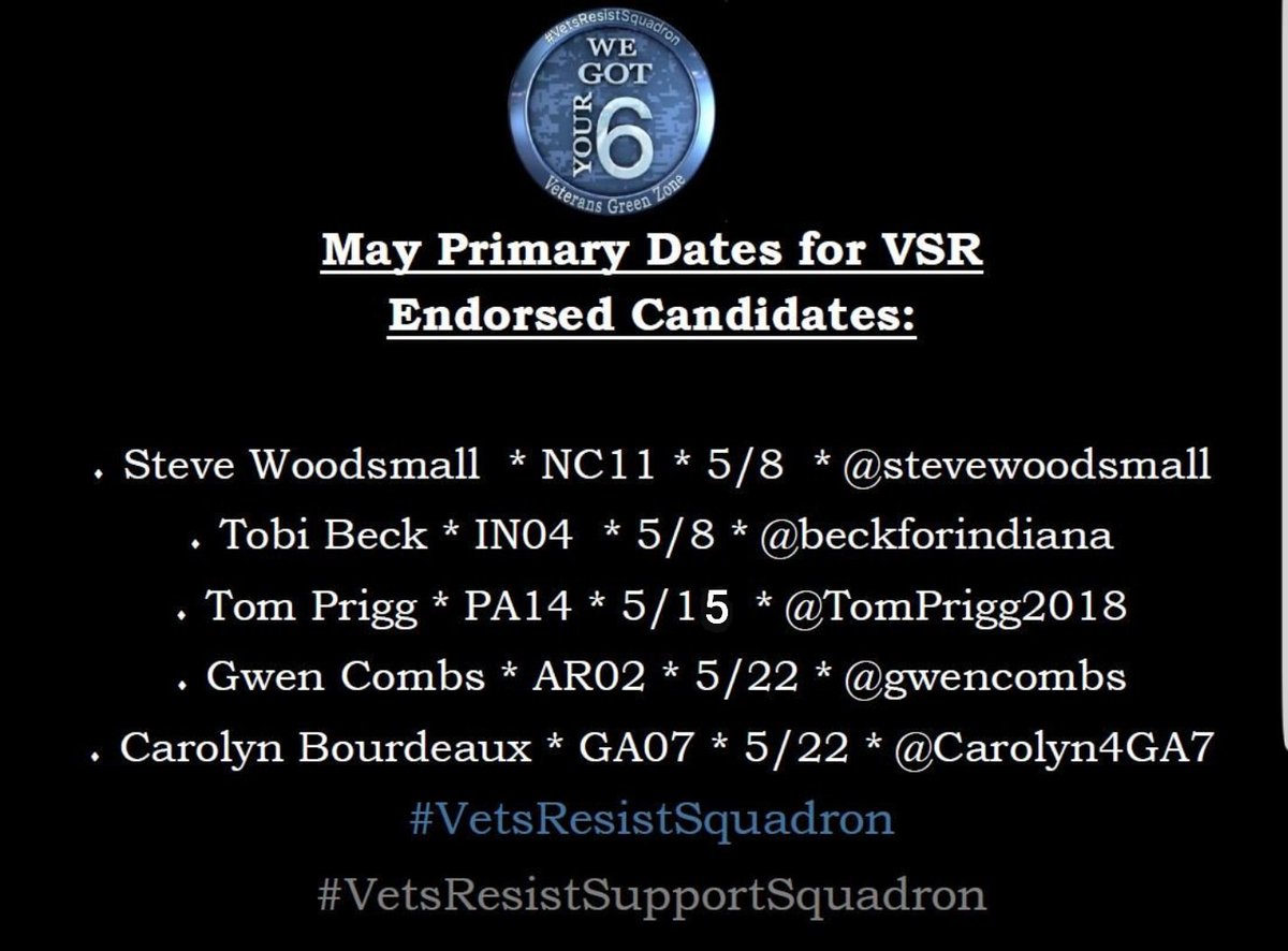 vetsresistsquad's tweet photo. May Primary dates https://t.co/qxcpMnIrm6