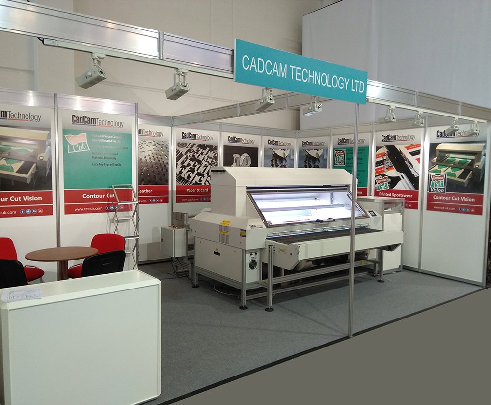 CadCamLaser's tweet photo. CadCam Technology Ltd added 3 new photos.
9 mins · 
We just putting the finishing touches on to our stand #FESPA GLOBAL PRINT EXPO 2018 Messi Berlin, Germany. Come and see us at the STAND: 4.2-A21B. 
#contourcutvision #contourcut #lasercutting #lasercutter #dyesublimation https://t.co/QDfo3fo31P