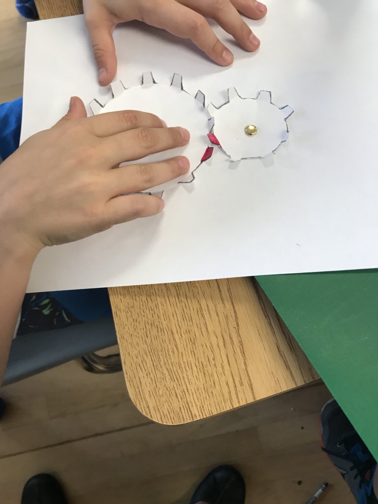 mswhitewrdsb's tweet photo. We are learning about how gears function. Are there different types of gears? What is a gear train? Are there different uses of gears? #learningthroughinvestigation #inquiry @wrdsb https://t.co/lMjYQraynd