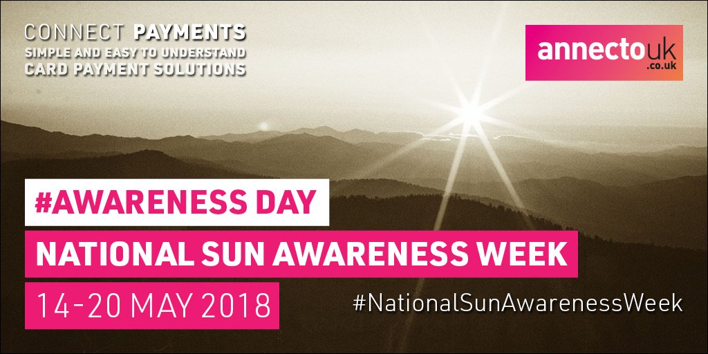 AnnectoUK's tweet photo. Sun Awareness Week aims to raise awareness of the dangers to long-exposure to the sun. It’s easy to be safe outside; make sure you put on a hat &amp; most importantly sun cream. It’s the easy things that save your skin from harmful damage caused by the sun #SunAwarenessWeek #StaySafe https://t.co/9bT4GlUxSd