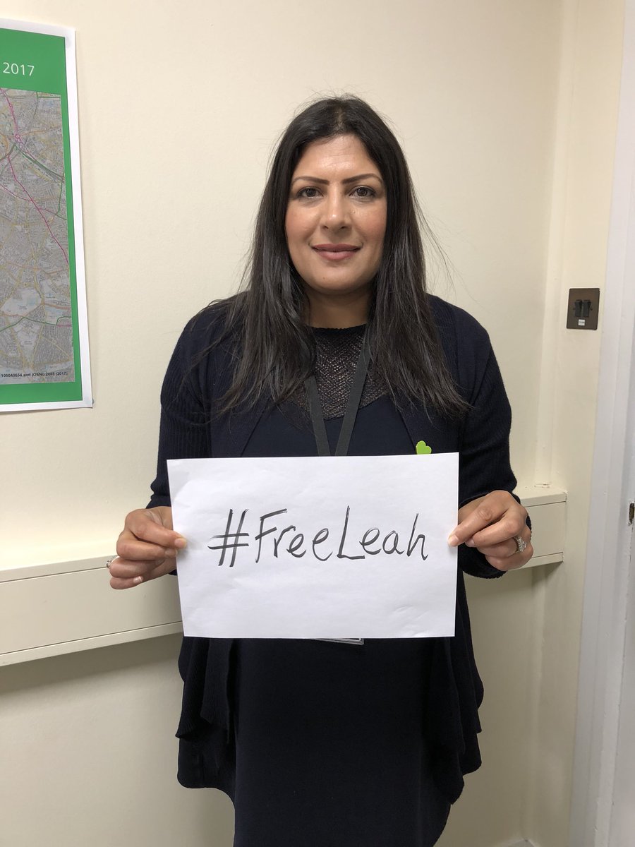 Standing in solidarity with Christian school girl #LeahSharibu on her 15th birthday. Abducted by #BokoHaram on 29/2, she is still being held for refusing to convert in exchange for freedom. #FreeLeah #DapchiGirls
