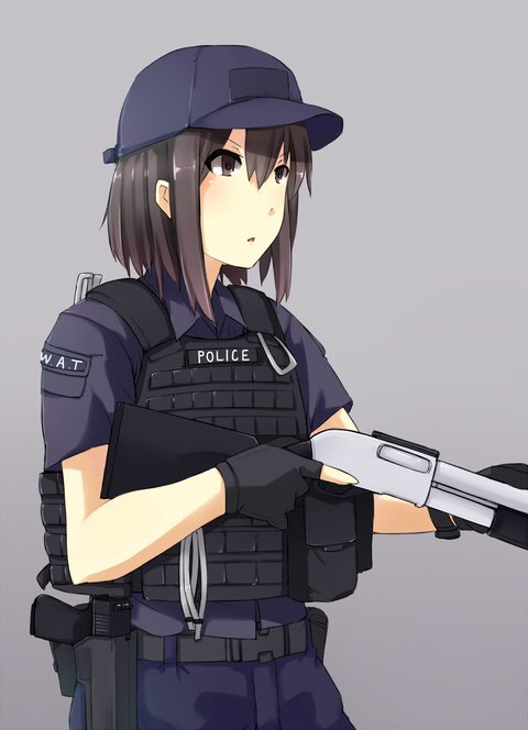 Anime female police officer