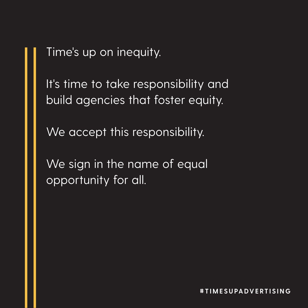 Ogilvy's tweet photo. Watch the founders of @TIMESUPAD host the community kickoff meeting LIVE today on Facebook from New York at 3:30 PM EST - 5:30 PM EST -> https://t.co/ubkq0zVTsX <- 

#TimesUpAdvertising #TimesUp https://t.co/T3F3RFgHZP