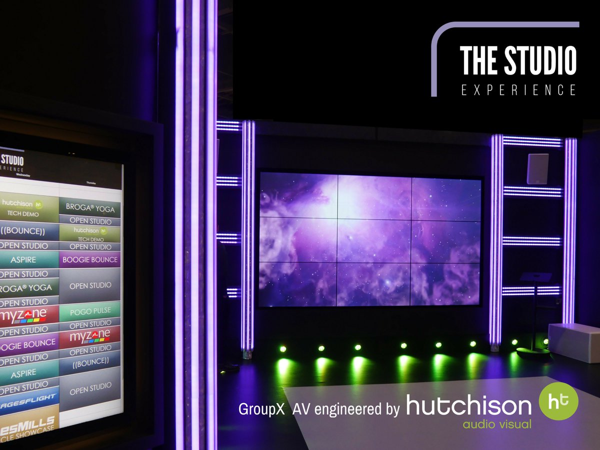 Hutchi_tech_'s tweet photo. #TheStudioExperience at @elevatearena was an amazing chance to show off our pro AV, lighting, &amp; control solutions. Look out for our demo partner best bits to see how our flexible tech adapts to create relevant &amp; motivational fitness experiences whatever your vibe or goal! https://t.co/vHyimMO25X