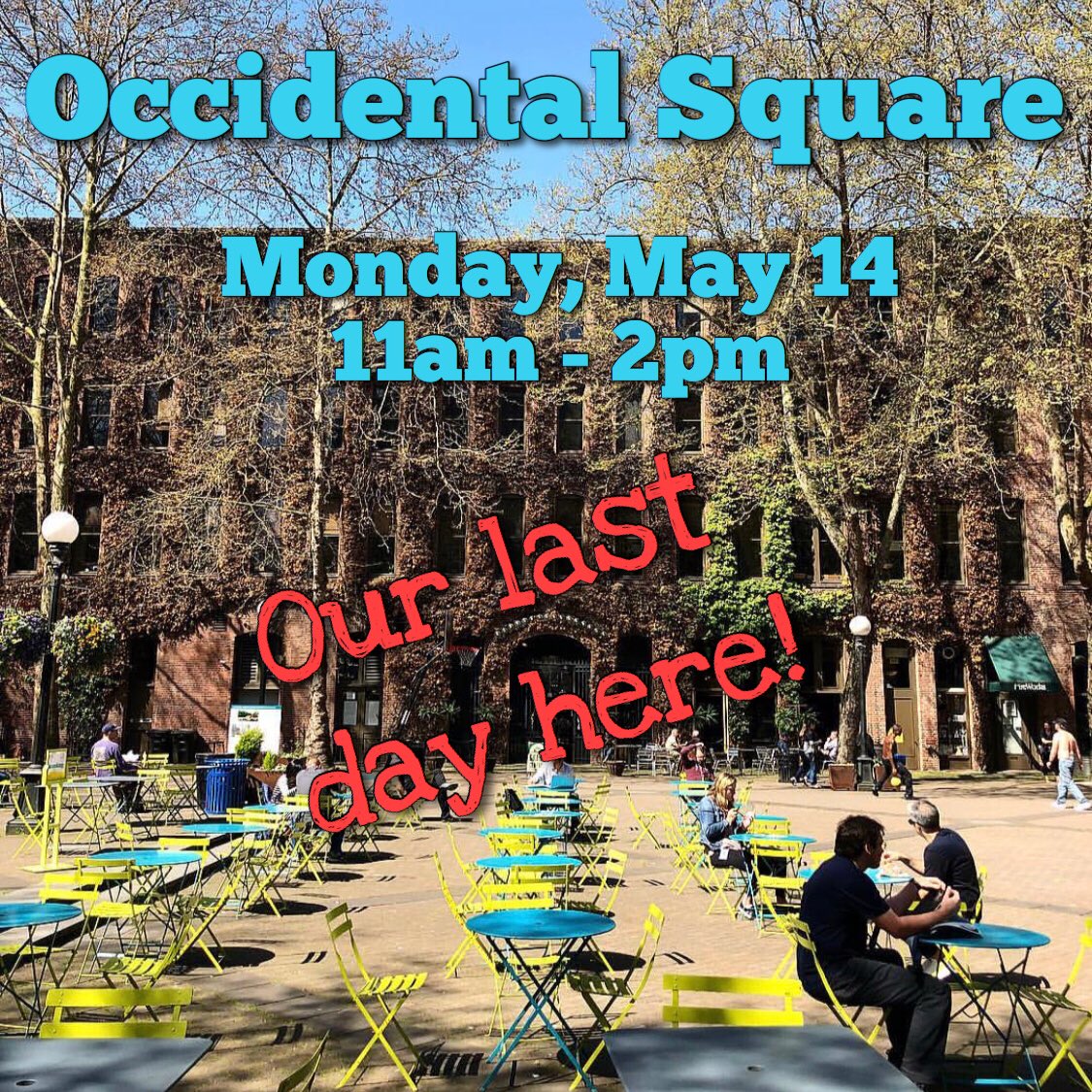 wickedgrinders's tweet photo. It’s our final day at Occidental Square! 😢
Last chance to get Seattle’s greatest grinders in this area! Serving 11am until 2pm or when we sell out. #wickedgood #foodtruck #seattle #occidentalsquare https://t.co/Cgqu21zdvG