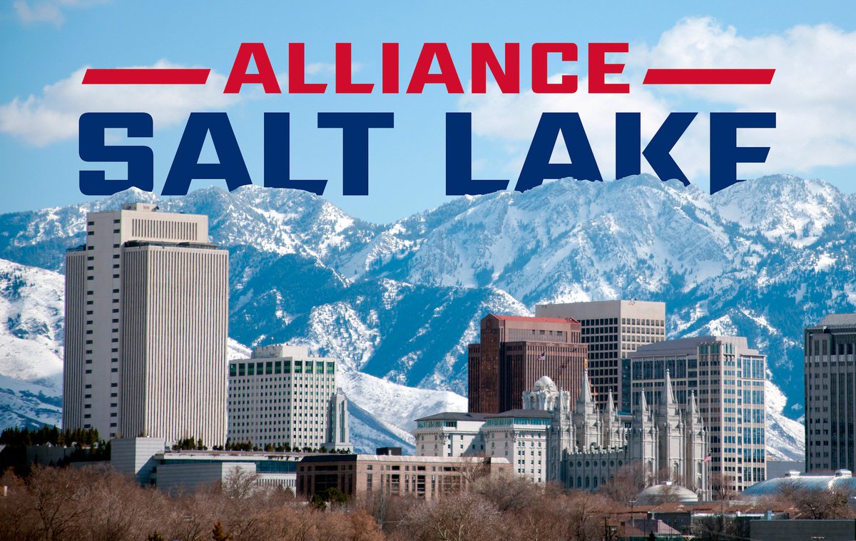 TheAAF's tweet photo. City stop #4 takes us WEST (real West) to the land of the Great Salt Lake. We'll be live on Wednesday with all the details! #AllianceSL #JoinTheAlliance https://t.co/wYZ6v1ZdHx