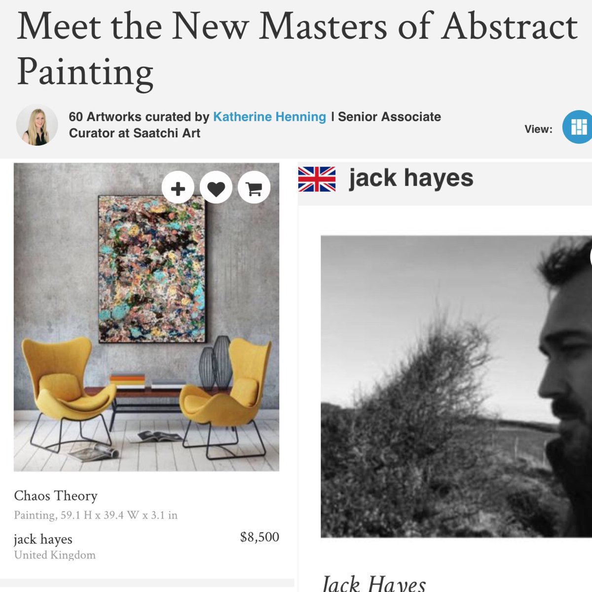 north55gallery's tweet photo. Delighted to see our art..or Jacks in particular!..featured in the latest curated collection @SaatchiArt ‘New Masters of Abstract Painting’ #london #abstractart #cornwall #loveFalmouth #ownart All works available via our website https://t.co/UVwDNpBy4p https://t.co/fyV0jXfxlB