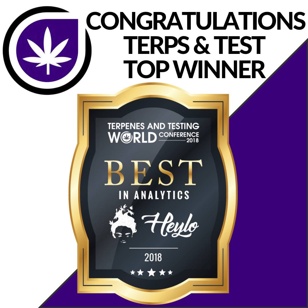 Congrats to @heylocannabis for winning the #TerpWorldCon2018 Best in Analytics! Learn more about them in the next issue of #TerpenesandTestingMag out this week!