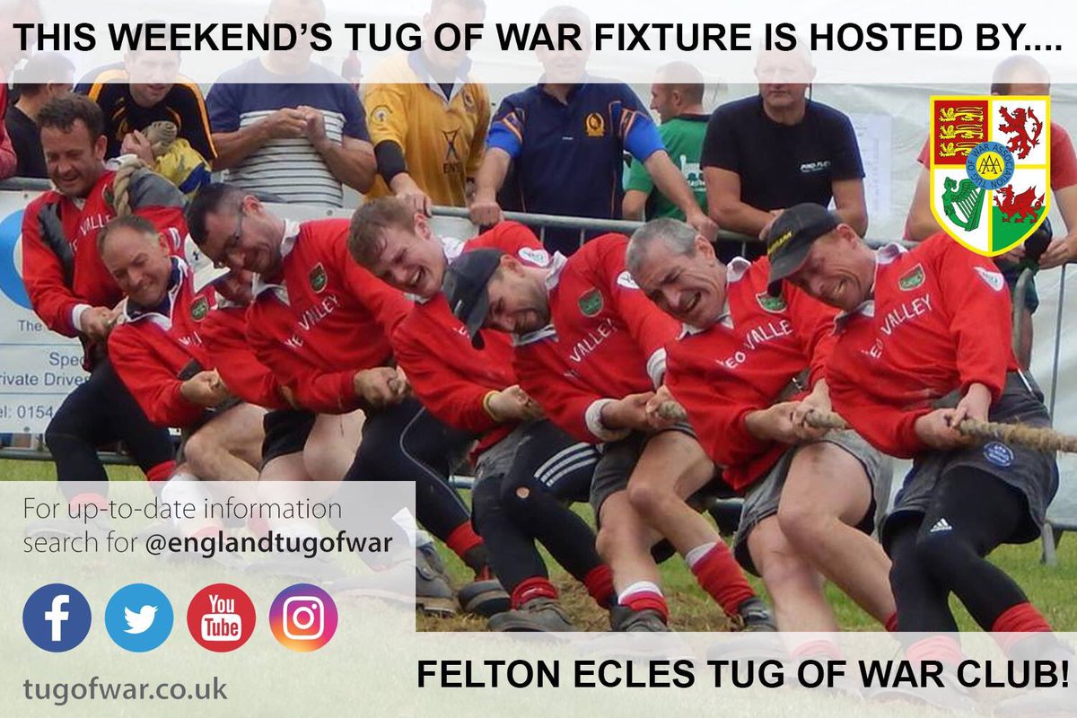 Coming up this weekend! 3 Tug of war Competitions at <a href="/DevonCountyShow/">Devon County Show</a> <a href="/OtleyShow/">Otley Show</a> and <a href="/FeltonEccles/">Felton Eccles TOW</a>! See our web site at tugofwar.co.uk for info about how to take part or go along and watch! Please retweet! #GetropedIn #tugofwar #Devon #somerset #yorkshire