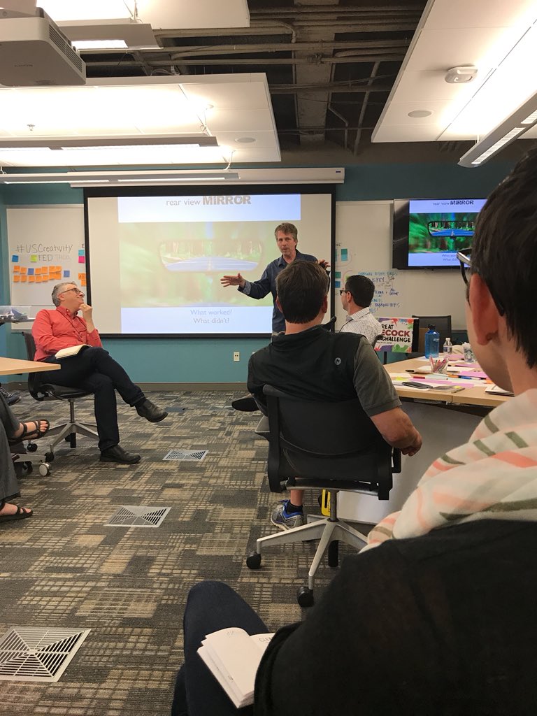 DrTishaFelder's tweet photo. Dr. David Culter facilitating a discussion of our experiences for Day 1 of the #Gamecock Design Challenge. #USCreativity #innovation #DesignThinking https://t.co/rQPoG5K1on