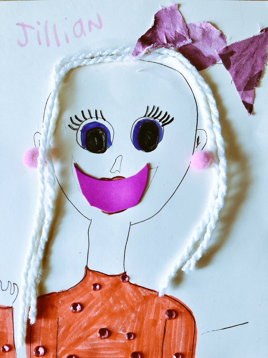 mmeabraham's tweet image. Students continued to explore texture today as they created textured self-portraits using various materials, including felt, pipe cleaners, fabric and gems! 🎨 #VisualArts #ElementsOfDesign #Texture #UGDSB