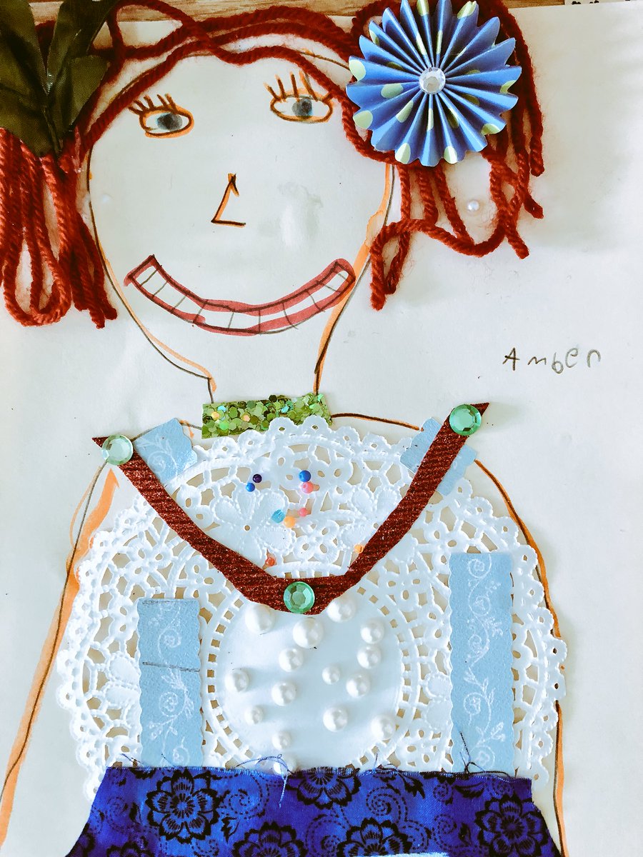 mmeabraham's tweet image. Students continued to explore texture today as they created textured self-portraits using various materials, including felt, pipe cleaners, fabric and gems! 🎨 #VisualArts #ElementsOfDesign #Texture #UGDSB