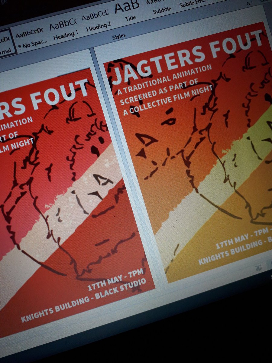 Production_Lois's tweet photo. Working on some poster designs today for the film night on thursday! https://t.co/8ugyVIGhNn