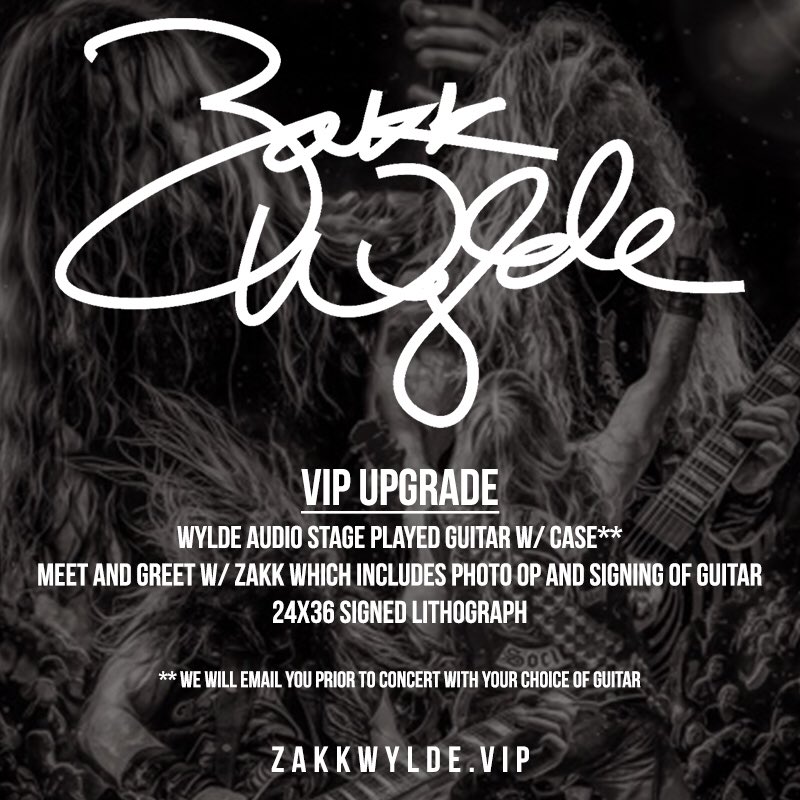 Wylde Audio (@wyldeaudio) on Twitter photo Attention!
If you are attending the Ozzy Farewell Tour June 10 through July 8 you only have till May 21 to order your Zakk VIP stage played guitar experience.
ZakkWylde.VIP
WyldeAudio@gmail.com if you have any questions.
soundrink.com/app#/tour/zakk… Attention!
If you are attending the Ozzy Farewell Tour June 10 through July 8 you only have till May 21 to order your Zakk VIP stage played guitar experience.
ZakkWylde.VIP
WyldeAudio@gmail.com if you have any questions.
soundrink.com/app#/tour/zakk…