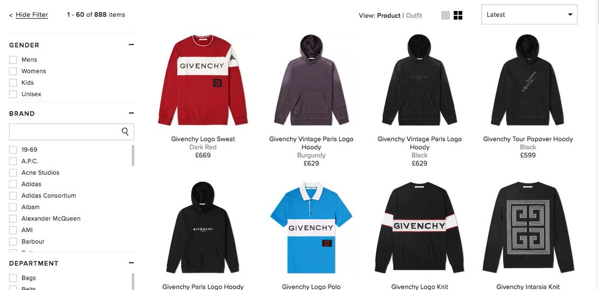 givenchy end clothing