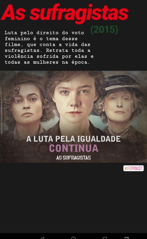 SimoneNasar's tweet photo. Assista, divulgue, indique. Apóie mulheres! #sororidade #sufragistas #valorizeseuvoto #todopoderasmulheres #apoiemulheres #simonenasar https://t.co/OfZXNhou90