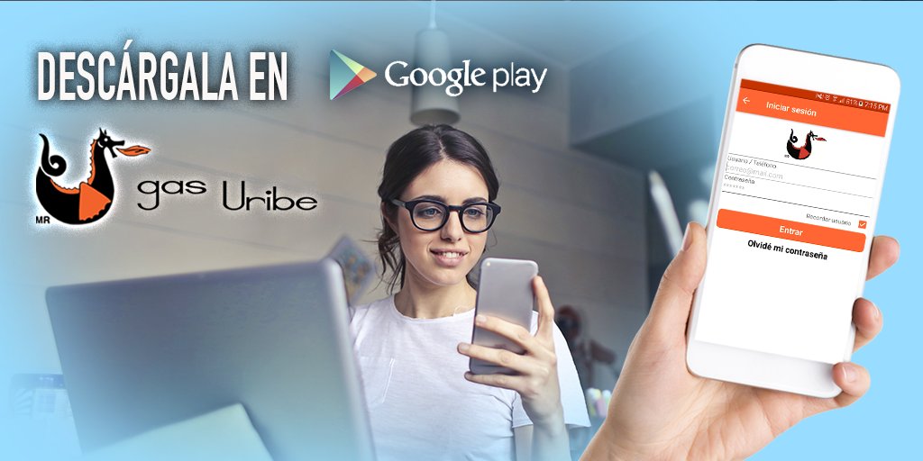 GasUribe's tweet photo. En #GasUribe nos ocupamos para que tengas más tiempo libre, con nuestra app📲 #GasUribe podrás hacer tus pedidos desde cualquier lugar con un sólo clic 👆

¡Descárgala en ##GooglePlay!
👉https://t.co/MW7GcXU1jh  👈 https://t.co/fywsTaODBQ