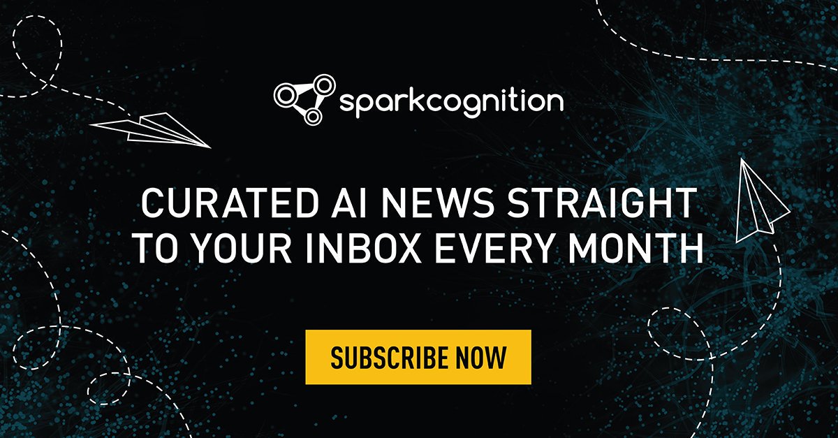 Avathonai's tweet photo. Interested in learning how #AI is impacting your industry? Be the first to know by subscribing today: https://t.co/yqxzdJJolZ #SparkCognition #HumanIntelligenceatMachineScale https://t.co/F8QU0A4k7q