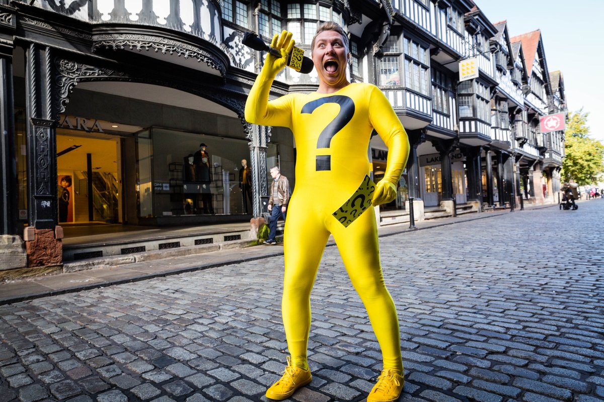 Here's some #mondaymotivation for you! If you see our lightning fast quizzer Question Mark in the street, you could be in with the chance of winning some serious cash! 

ow.ly/tbWU30jZqNc

#quiz #bbc #questionmark